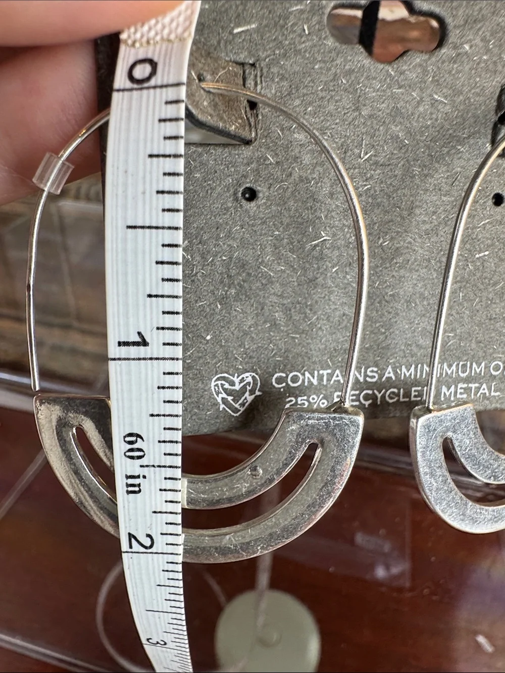 0588-The Sak Silver Double-Arc Hoop Earrings with Cutout Detail